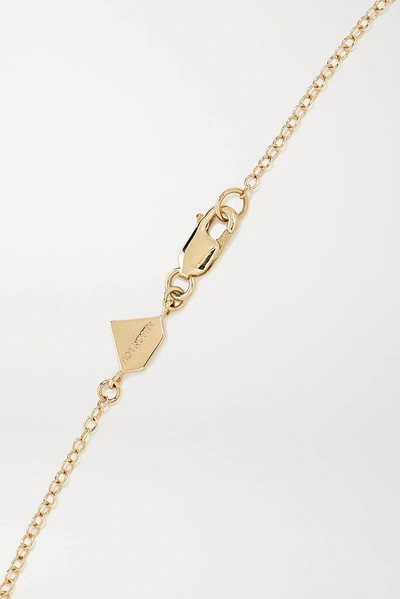 Shop Alison Lou Love U 14-karat Gold, Diamond And Enamel Bracelet