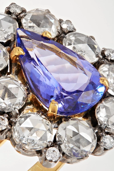 Shop Amrapali 18-karat Gold, Sterling Silver Tanzanite And Diamond Ring