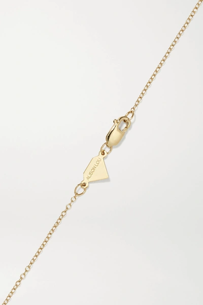 Shop Alison Lou Cross 14-karat Gold, Diamond And Enamel Necklace