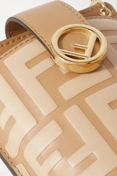 Shop Fendi Embossed Leather Iphone 11 Pro Case In Beige