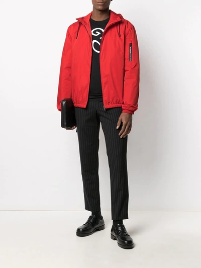 Shop Givenchy Hooded Zip-up Jacket In Red