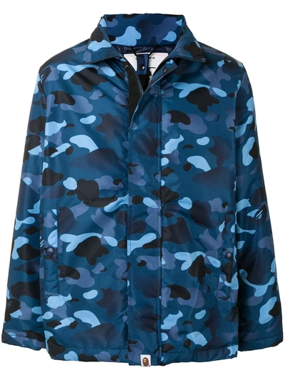 Shop A Bathing Ape Gradation Camouflage-print Jacket In Blue