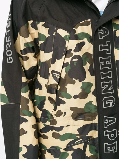 Shop A Bathing Ape 1st Camo-print Hooded Jacket In Brown