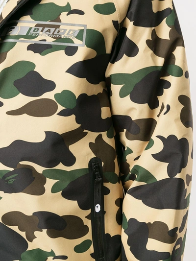 Shop A Bathing Ape Camouflage-print Hooded Jacket In Brown