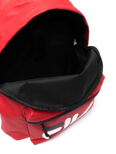 Shop Fila Heron Logo Backpack In Red