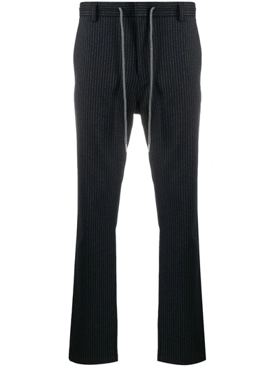 Shop Tommy Hilfiger Pinstripe Straight Trousers In Blue