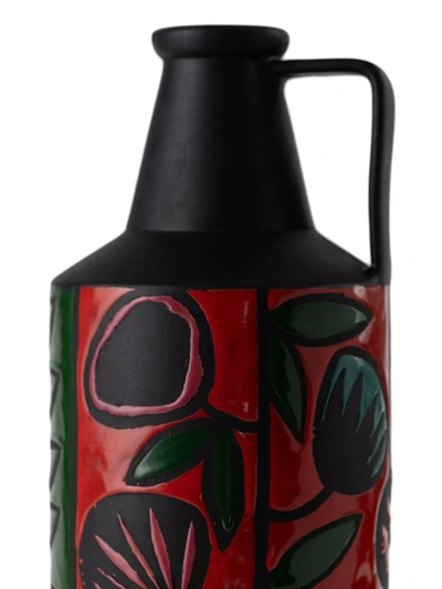 Nuove Forme Flower-glazed Vase In Black