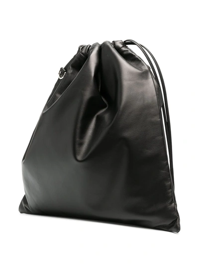 Shop Fendi Roma Drawstring Crossbody Bag In Black