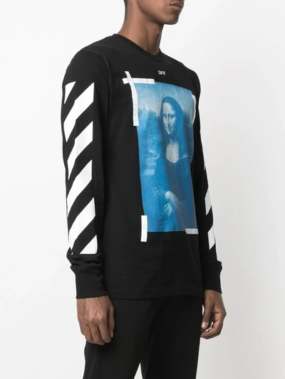Shop Off-white Mona Lisa Graphic-print Long-sleeve T-shirt In Black