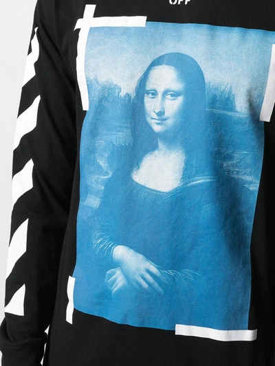 Shop Off-white Mona Lisa Graphic-print Long-sleeve T-shirt In Black