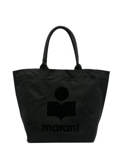 Shop Isabel Marant Yenky Logo-print Tote Bag In Black