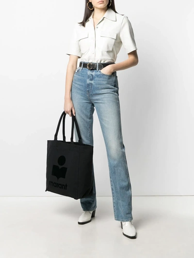 Shop Isabel Marant Yenky Logo-print Tote Bag In Black