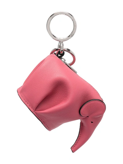 Shop Loewe Elephant-shaped Keyring In Pink