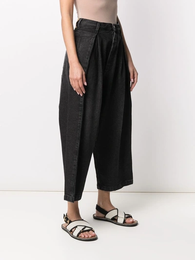 Shop Loewe High-waist Wide-leg Jeans In Black