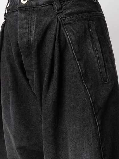 Shop Loewe High-waist Wide-leg Jeans In Black