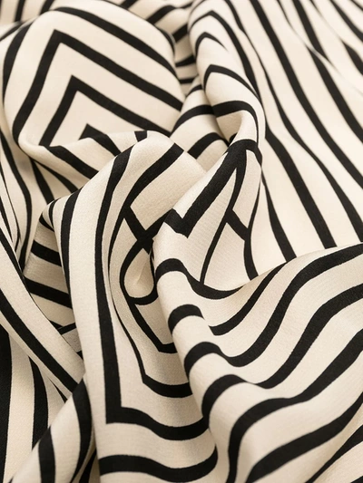 Shop Totême Stripe Print Scarf In Neutrals