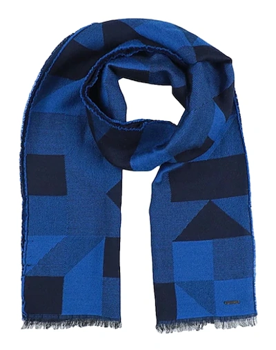 Shop Hugo Boss Scarves In Blue