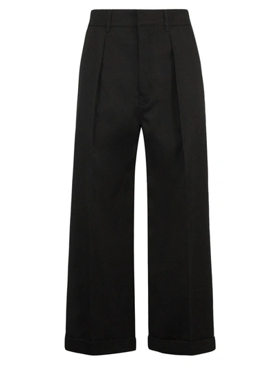 Shop Loewe Cropped Pants In Black