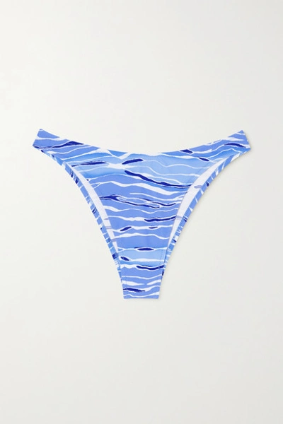 Shop Fisch + Net Sustain Flamands Printed Bikini Briefs In Blue