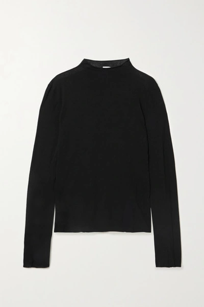Shop Bassike + Net Sustain Organic Cotton-jersey Top In Black