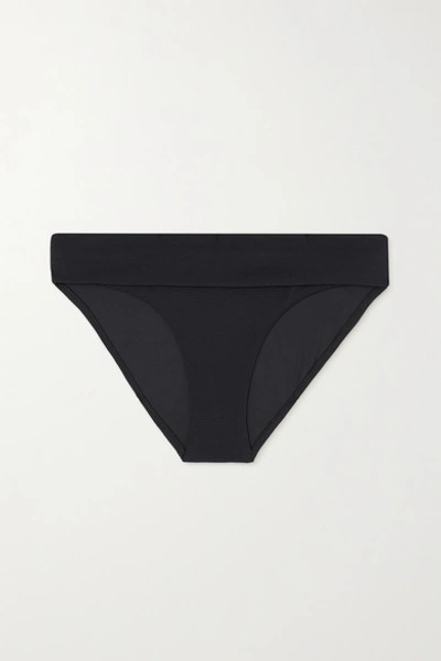 Shop Melissa Odabash Provence Stretch-piqué Bikini Briefs In Black