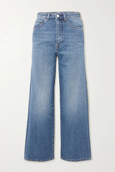 Shop Totême High-rise Wide-leg Jeans In Mid Denim