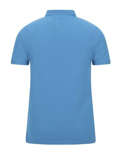 Shop Emporio Armani Man Polo Shirt Azure Size Xxl Cotton