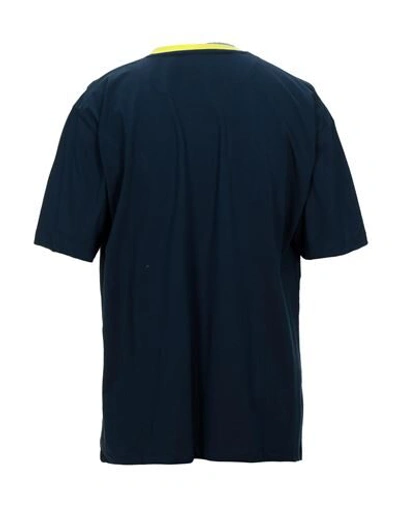 Shop Frankie Morello Man T-shirt Midnight Blue Size M Cotton