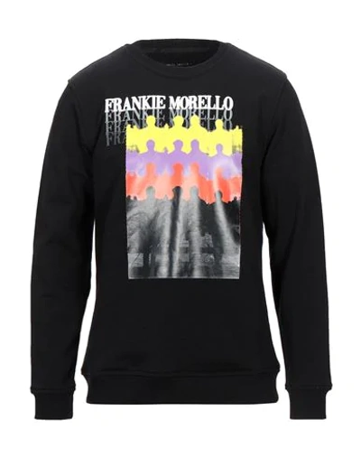 Shop Frankie Morello Man Sweatshirt Black Size S Cotton
