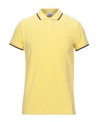 Shop Dondup Polo Shirts In Yellow