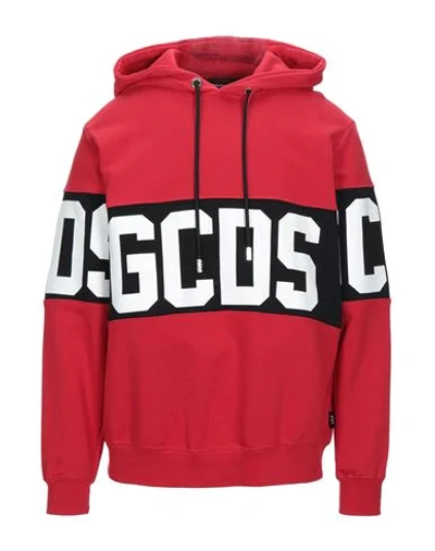 Shop Gcds Man Sweatshirt Red Size Xs Cotton