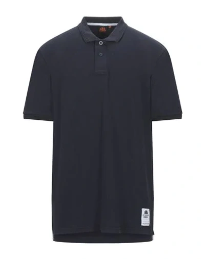 Shop Sundek Polo Shirts In Dark Blue