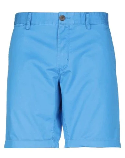 Shop Sun 68 Man Shorts & Bermuda Shorts Azure Size 31 Cotton, Elastane In Blue