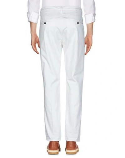 Shop Dondup Man Pants White Size 30 Cotton, Elastane