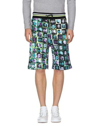 Shop Frankie Morello Man Shorts & Bermuda Shorts Yellow Size S Cotton