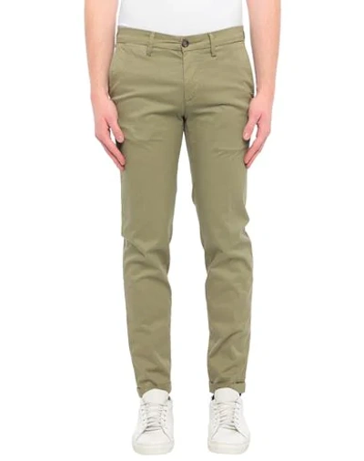 Shop Re-hash Re_hash Man Pants Sage Green Size 31 Cotton, Elastane