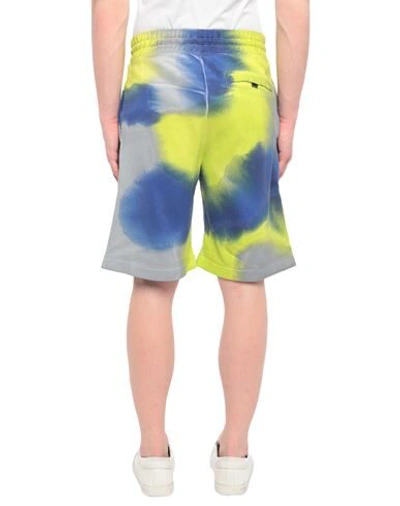 Shop Marcelo Burlon County Of Milan Marcelo Burlon Man Shorts & Bermuda Shorts Acid Green Size S Cotton, Polyester