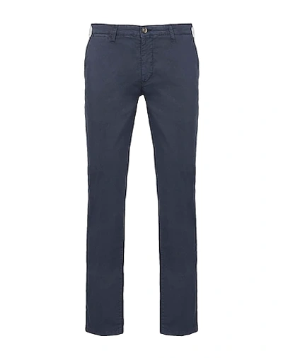 Shop 8 By Yoox Cotton Essential Slim-fit Chino Pants Man Pants Midnight Blue Size 40 Cotton, Elastane