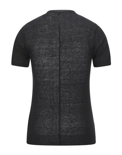 Shop Paolo Pecora Man Sweater Black Size Xl Linen, Cotton