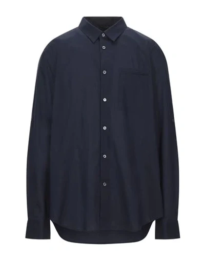 Shop John Varvatos Man Shirt Midnight Blue Size Xs Cotton