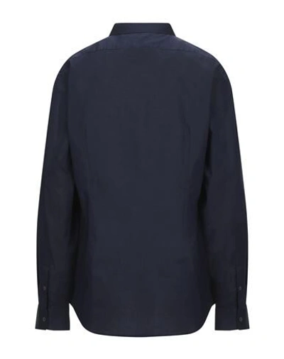 Shop John Varvatos Man Shirt Midnight Blue Size Xs Cotton