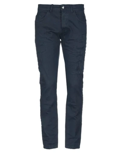 Shop Frankie Morello Man Jeans Midnight Blue Size 28 Cotton, Elastane