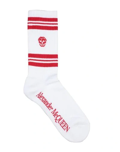 Shop Alexander Mcqueen Man Socks & Hosiery Red Size M Cotton, Polyamide, Elastane