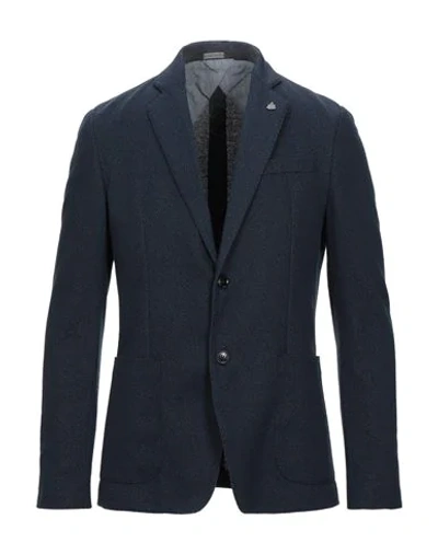 Shop Alessandro Dell'acqua Man Suit Jacket Midnight Blue Size 38 Polyester, Cotton