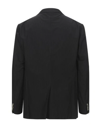 Shop Lubiam Man Suit Jacket Black Size 46 Cotton, Linen, Polyamide