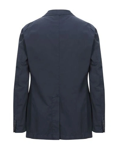 Shop Lubiam Suit Jackets In Dark Blue