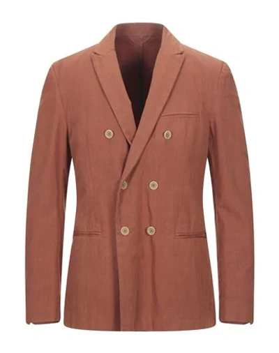 Shop Dondup Suit Jackets In Brown