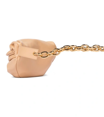 Shop Bottega Veneta Chain Pouch Leather Crossbody Bag In Beige