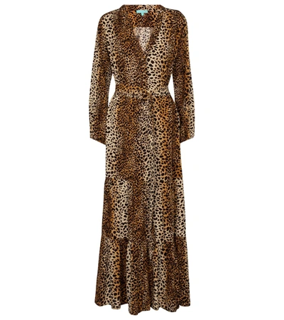 Shop Melissa Odabash Sonja Cheetah-print Maxi Dress In Brown