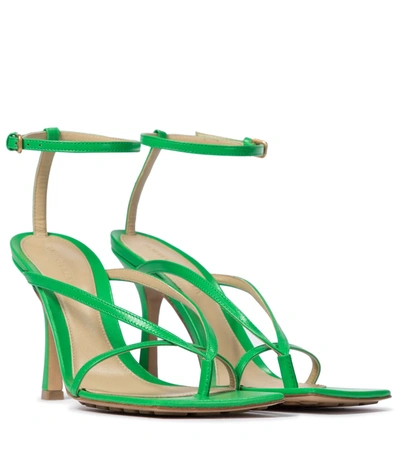 Shop Bottega Veneta Stretch Leather Sandals In Green